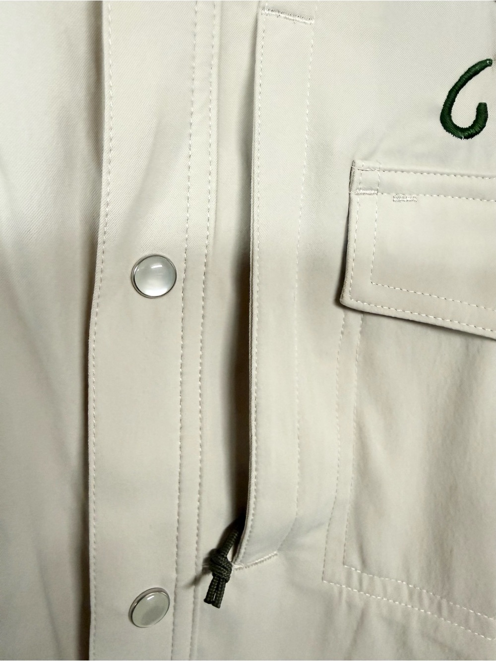 PONCHO Four Sixes Ranch Light Beige Button-Up Shirt with Chest Pockets - Picture 4 of 5